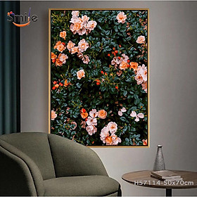 Mua Tranh số hoá Smile FMFP dàn hoa hồng đã căng khung 50x70cm H57114