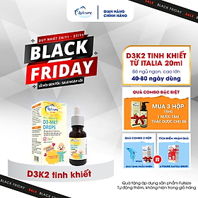 Vitamin D3 K2 tinh khiết Italia Avisure D3MK7 giúp bé cao lớn, ngủ ngon 20ml