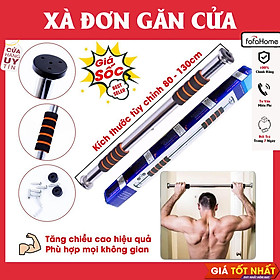 Xà Đơn Treo Tường Gắn Cửa, Xà Đơn Gắn Tường Đa Năng Dụng Cụ Tập Cơ Bụng - Thanh Tập Xà Đơn Treo Tường Gắn Cửa Nhiều Cỡ Từ 60-130cm Tùy Chỉnh Phù Hợp Tập Gym Tại Nhà Tăng Cơ Bắp - 80 - 130cm - Mút Ngắn