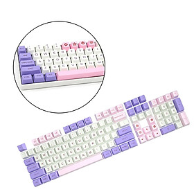 108 Keys Set Mechanical Switch Keyboard Keys 104 Keys Basic And 4 Special DIY Keys Pink And