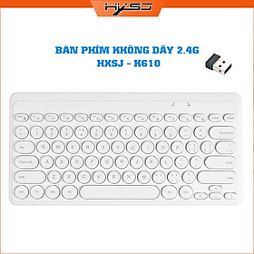 Hình ảnh Bàn phím không dây HXSJ K610 - Kết nối 2.4G giảm ồn, gọn nhẹ dễ mang đi, phù hợp Mac/ PC/ Laptop/ Điện thoại - Hàng chính hãng