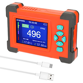 Portable Carbon Dioxide Detector Useful CO2 Meter Air Quality Monitor with Storage Case