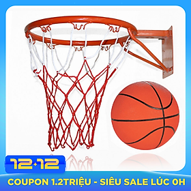 Combo Khung Bóng Rổ +Bóng +Lưới (màu cam)