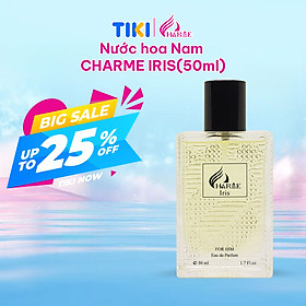 Nước hoa nam quyến rũ, Charme Iris, thơm lâu, sành điệu cá tính, lưu hương cả ngày, 50ml