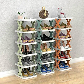 Mua Kệ để giày dép chữ x - Kệ để giày dép tháo lắp 5 - 6 tầng có thể tháo lắp gấp gọn