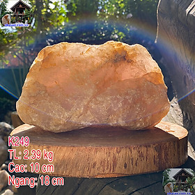 Đá luân xa tim thạch anh hồng - Viên đá của tình yêu và sự chữa lành - 2.39kg (KT: 10x18 cm) - K249