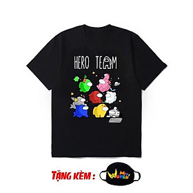 HOT- SALE- Siêu chất Áo Thun Among Us Hero Team - Áo Hero Team mẫu mới cực đẹp