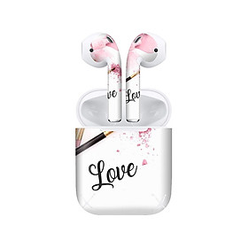 Mua Miếng dán skin chống bẩn cho tai nghe AirPods in hình Mỹ phẩm - atk373 (bản không dây 1 và 2