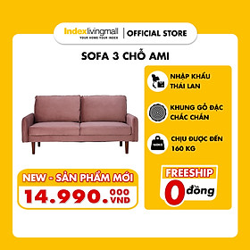 Sofa 3 Chỗ AMI Chất liệu vải nhung Thiết kế hiện đại phù hợp cho mọi không