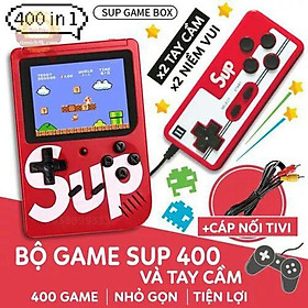 Mua Máy chơi game Sup Box 400 trò game in 1 400in1 kèm tay phụ đôi 2 người 4 nút Tặng kèm dây DVI xuất tivi và pin lithium