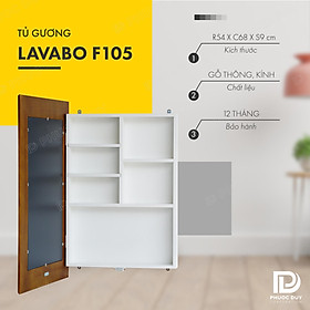 Mua Tủ gương phòng tắm treo tường đa năng - Tủ gương Lavabo F105