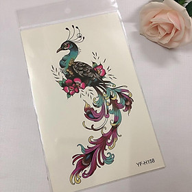 Hình xăm dán phượng hoàng cao quí- mua 5 tặng 1 tấm đồng size