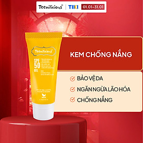  [Mini Size] Kem Chống Nắng Teenilicious SPF 50 PA+++ Gel 15g Mỏng Nhẹ Dành Cho Da Dầu Mụn Và Nhạy Cảm