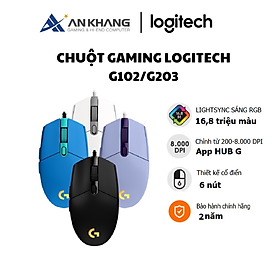 Mua Chuột Gaming Logitech G102/G203 có dây lightsync - Hàng Chính Hãng - Bảo hành chính hãng 24 tháng