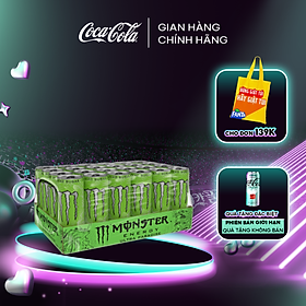 Lốc 24 Lon Nước Tăng Lực Giải Khát Monster Energy Ultra Paradise 355ml/Lon Sale 4.4 Coca-Cola Official Store