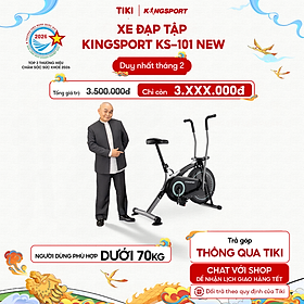 Miễn phí lắp đặt | Xe đạp tập KINGSPORT KS-101 tập luyện toàn thân, tích hợp đồng hồ đo lường chỉ số, cân nặng phù hợp từ dưới 75kg