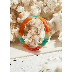 Vòng Tay Mã Não Tam Tài Bản Hẹ Dày 10mm - Ni