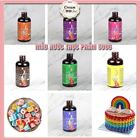 Mua ✿✿✿Màu Nước Thực Phẩm/Hồng/Đỏ/Cam/Vàng/Nâu/XanhLá/XanhDương 500g(350ml)