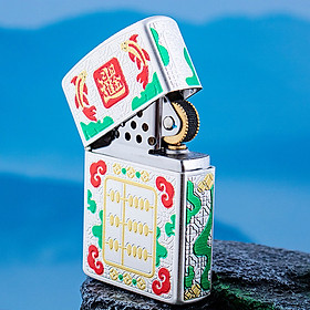 Mua Vỏ Hộp Quẹt Bật Lửa Xăng Đá Zorro Z2-1150 Họa Tiết Bàn Tính và Cá Chép Tài Lộc May Mắn Phát Tài - Mẫu Mới