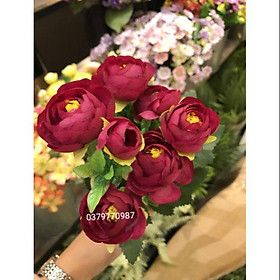 Mua Cụm nụ hồng nhí đỏ siêu dễ thương dài 25cm