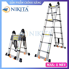 Thang nhôm rút chữ A - chính hãng NIKITA AR80