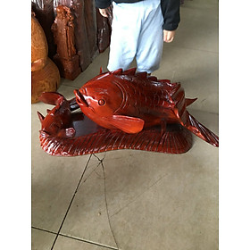 Mua Song ngư hòa hợp  gỗ xà cừ  kích thước dài 60cm x rộng 30 x cao 27cm