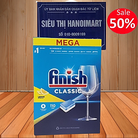 Viên rửa bát Finish Classic 100 viên hộp hương chanh - 110 viên finish classic