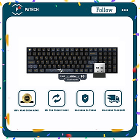 Mua Bàn phím cơ không dây Dual Mode Newmen GM1000(Phiên bản Tiên Hạc-Trăng & Mây đặc sắc) Hotswap Keycap PBT double-shot LED RGB  đa chế độ kết nối (Bluetooth 5.0/Wired/2.4G)-Hàng chính hãng  bảo hành 24 tháng