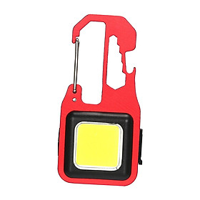 Portable COB flashlights Bottle Opener Keychain Magnet Base Camping Lamp