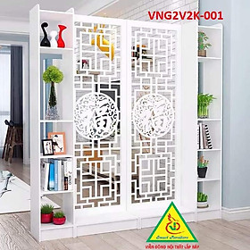 VÁCH NGĂN ĐÔI KẾT HỢP KỆ VNG2V2K-001 