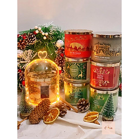 Mua Chụp thủy tinh đế gỗ chống bụi  trang trí trái tim  chim  thỏ  noel - đậy nến thơm Candle Cup  BBW (mẫu có đèn kèm pin)