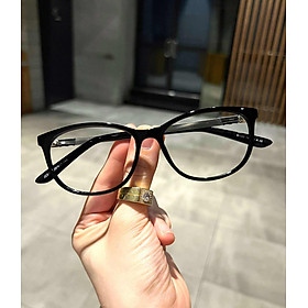 Kính thời trang nam nữ dáng bầu gọng kim loại nhẹ