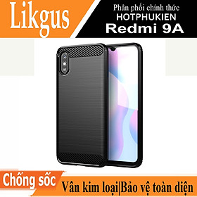 Ốp lưng chống sốc vân kim loại cho Xiaomi Redmi 9A hiệu Likgus (bảo vệ toàn diện, chống va đập) - hàng nhập khẩu