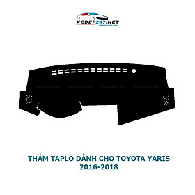 Thảm Taplo dành cho xe Toyota Yaris 2008 đến 2019 chất liệu Nhung, da Carbon, da vân gỗ