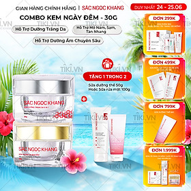 Bộ kem dưỡng ngày và đêm: Kem ban ngày 5 trong 1 (30ml) + Kem ban đêm (30g) giúp dưỡng ẩm, nâng tông, sáng da, làm mờ vết thâm, sạm, nám