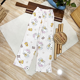 Quần Hoạt Hình Dài Mèo Kitty Ống Rộng Cartoon Pant V2 Oversize Ulzzang Unisex - MM