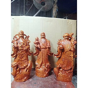 Mua Bộ tượng tam đa phúc lộc thọ bằng gỗ hương đá kt cao 20×6×9cm