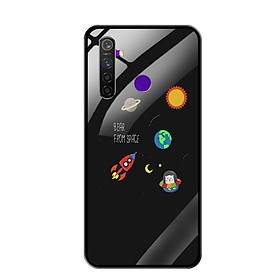 Ốp Lưng Kính Cường Lực cho Điện thoại Realme 5 Pro - 0510 SPACE06 - Hàng Chính Hãng