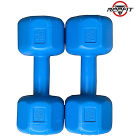 Bộ 2 vỏ tạ tay nhựa bát giác 4kg REEFIT (2 vỏ 4kg, tổng 8kg)