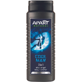 SẢN PHẨM 3 IN 1 DẦU TẮM, GỘI & RỬA MẶT APART NATURAL PREBIOTIC - FOR MEN COOL MAN – HƯƠNG BẠC HÀ