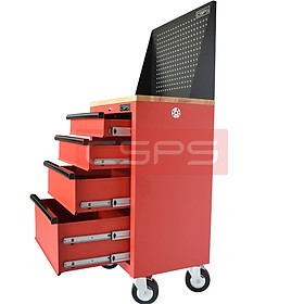 Mua Tủ dụng cụ CSPS 61cm - 04 hộc kéo màu đỏ mặt ván gỗ kèm vách lưới