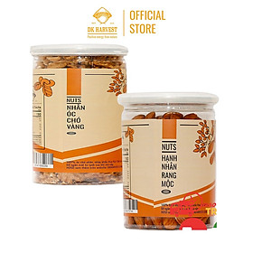 COMBO SIÊU TIẾT KIỆM - 1 Hũ Hạt Hạnh Nhân DK Harvest 250g + 1 Hũ Hạt Óc Chó DK Harvest 200g