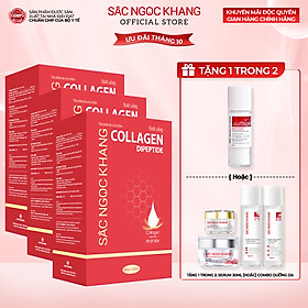 Combo 3 Nước uống đẹp da Collagen Dipeptide 30 túi Sắc Ngọc Khang hấp thụ nhanh và vượt trội giúp trẻ hóa làn da - săn chắc và sáng mịn