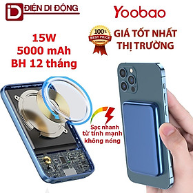 Mua Sạc dự phòng không dây Yoobao 15W/5000mAh sạc nhanh PD 18.5W hàng nhập khẩu