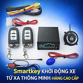 Smartkey Khởi Động Xe Từ Xa Cao Cấp – Chống Trộm, Không Cần Chìa Khóa, Loại Xịn, đèn trang trí, đồng hồ treo tường