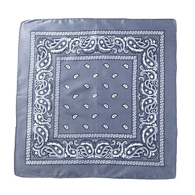 Bộ sưu tập khăn vuông cotton bandana turban XO Vintage BDN01 54x54cm - BDN01.8 Ghi xám