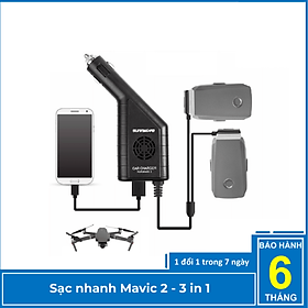 Mua Sạc oto Mavic 2 pro zoom – 2 cổng pin và 1 USB - Yxtech - Hàng chính hãng