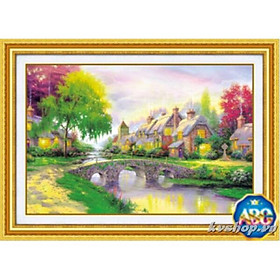 Mua Tranh đính đá Phong Cảnh Sông Nước DF375 (90x60) chưa đính