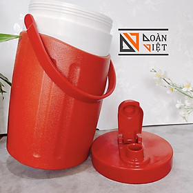 Mua BÌNH GIỮ NHIỆT (0819) SIZE 6 lit - CÓ NẮP BẬT. Nhựa PP  PU chính phẩm - Loại 1 Không đọng sương ngoài bình  giữ nhiệt lâ
