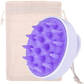 Silicone Masseur Brush Head Head Brush cho tóc ướt và khô, Masseur dành cho phụ nữ, nam giới, vật nuôi - màu tím